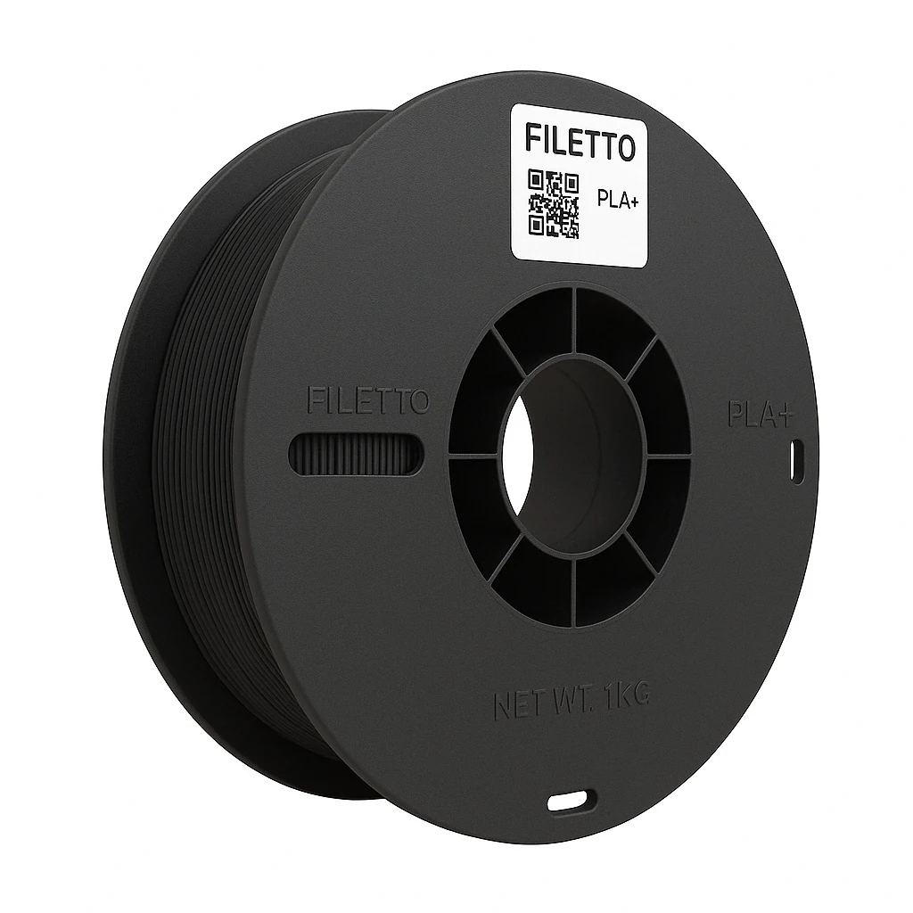 Filetto PLA+ 3D Filament – 1.75mm – 1KG – Siyah