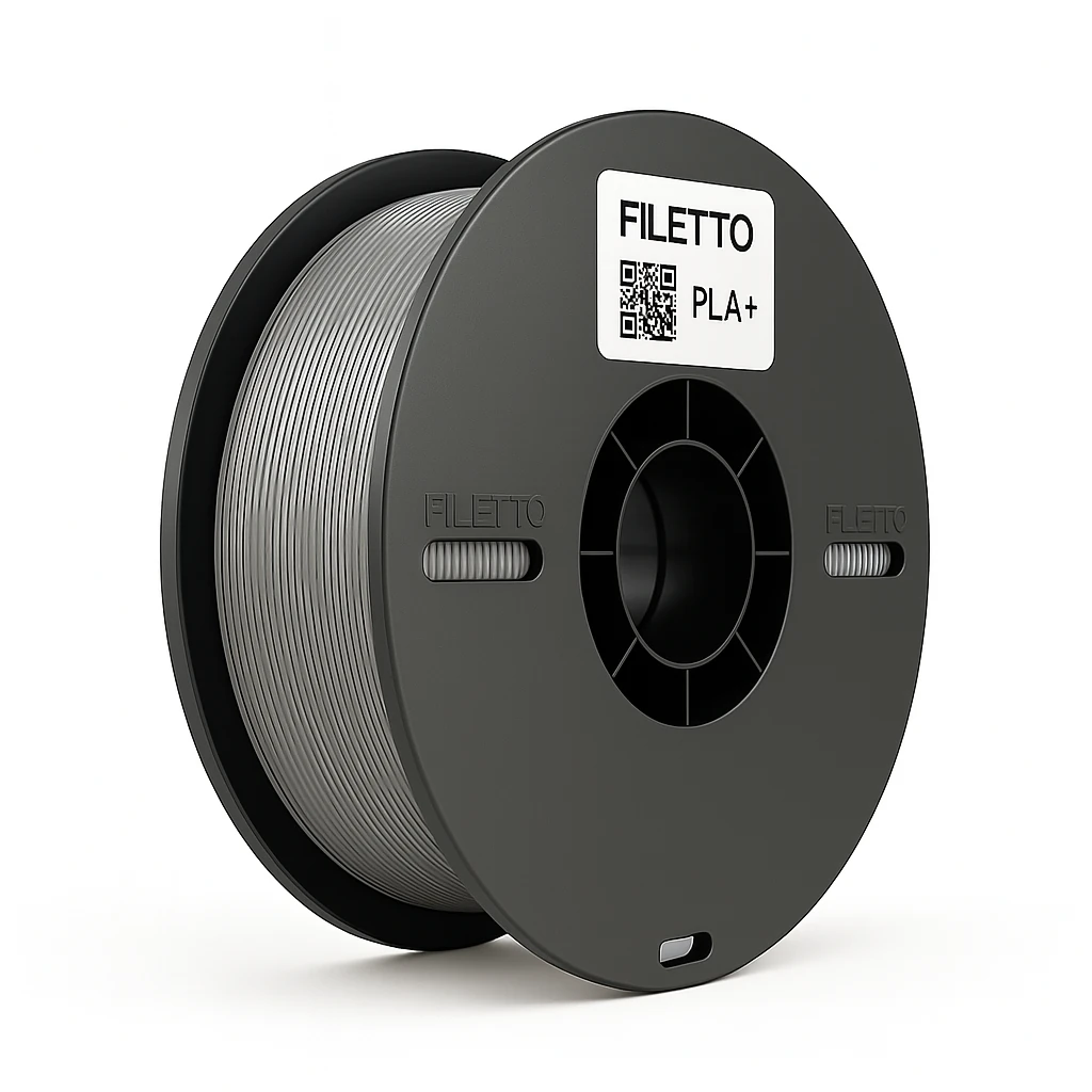 Filetto PLA+ 3D Filament – 1.75mm – 1KG – Gümüş Gri